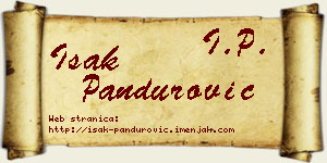 Isak Pandurović vizit kartica